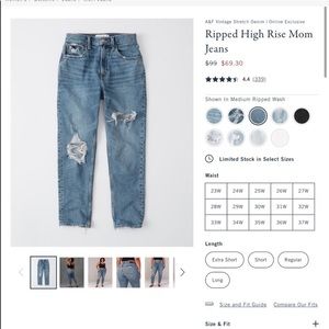 Abercrombie Ripped BF jeans